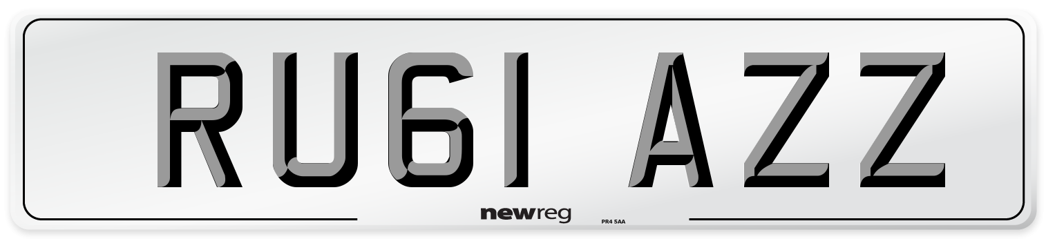 RU61 AZZ Number Plate from New Reg